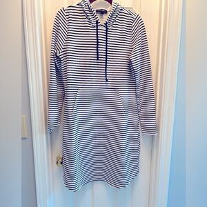 Striped hoodie dress by Karen Kane